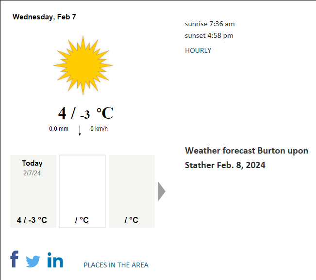 Weather Burton upon Stather England tomorrow Meteobox.in